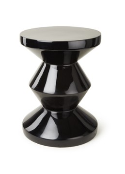 POLSPOTTEN Zig Zag kruk 35,5 cm Zwart - Deal