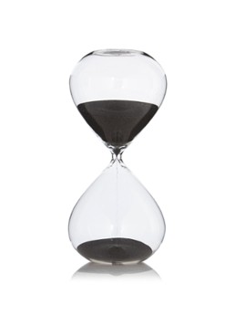 POLSPOTTEN Zandloper van glas 30 cm Zwart - Deal