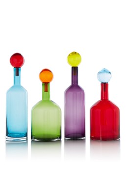 POLSPOTTEN Bubbles & Bottles flessen set van 4 Multicolor - Deal