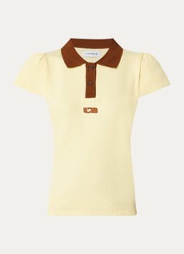 Laagam Dames Erya polo met logo in de kleur Lichtgeel, maat: XL