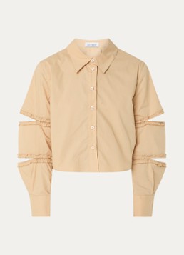 Laagam Dames Muna blouse met pofmouw in de kleur Camel, maat: L