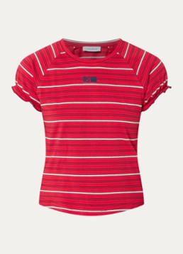 Laagam Dames Zaira T-shirt met streepprint in de kleur Rood, maat: XL