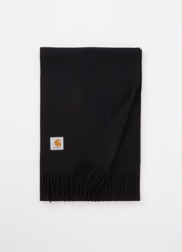 Carhartt WIP Dames Clan sjaal van wol 180 x 30 cm in de kleur Zwart, maat: One Size