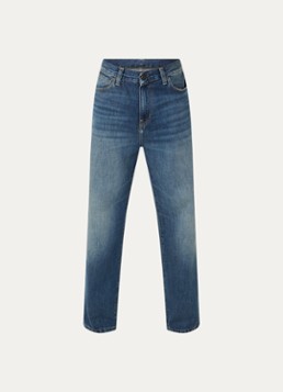 Carhartt WIP Heren Aaron straight leg jeans met lichte wassing in de kleur Indigo, maat: 32