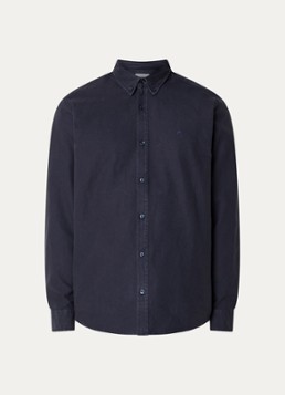 Carhartt WIP Heren Bolton regular fit overshirt met logoborduring in de kleur Donkerblauw, maat: XL