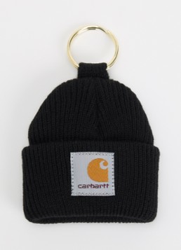 Carhartt WIP Dames Mini Watch Hat sleutelhanger met logo in de kleur Zwart, maat: OS