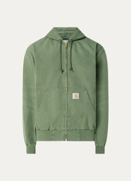 Carhartt WIP Heren OG Active jack met logo en capuchon in de kleur Olijfgroen, maat: M