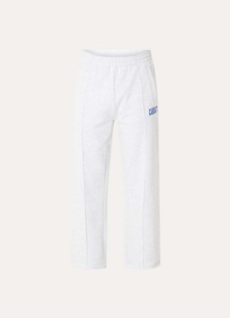 Carhartt WIP Heren Straight fit joggingbroek met steekzakken en logo in de kleur Beige, maat: L