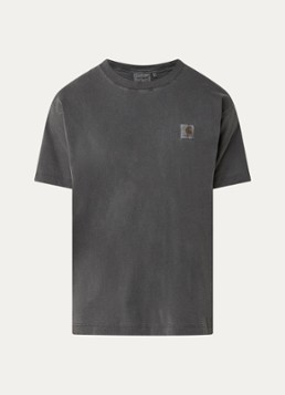 Carhartt WIP Heren Nelson T-shirt met logo in de kleur Zwart, maat: S