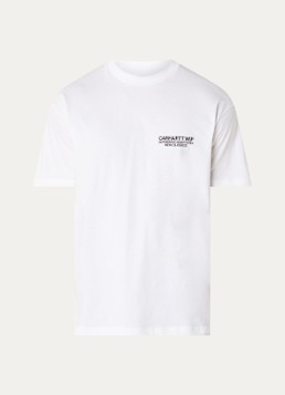 Carhartt WIP Heren Sean Hamilton T-shirt met logo- en backprint in de kleur Wit, maat: S