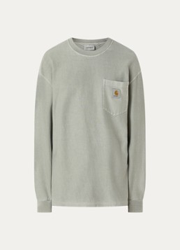 Carhartt WIP Heren Loose Pocket long sleeve met logo in de kleur Groen, maat: XL