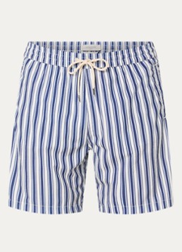 Jacob Cohën Heren Zwemshorts met streepprint in de kleur Donkerblauw, maat: XXL