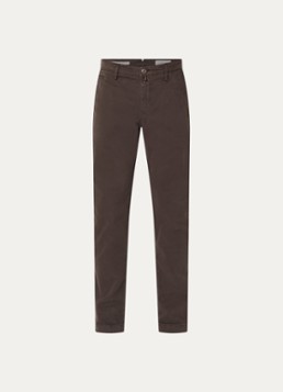 Jacob Cohën Heren Bobby slim fit chino met stretch in de kleur Bruin, maat: 36