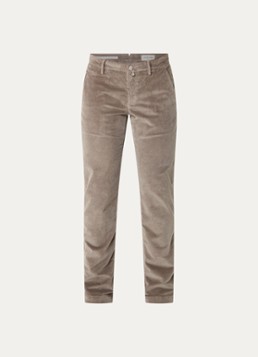 Jacob Cohën Heren Bobby straight fit broek van corduroy in de kleur Grijs, maat: 36