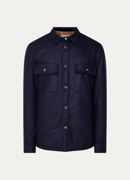 Jacob Cohën Heren Regular fit overshirt met borstzakken in de kleur Donkerblauw, maat: XXL