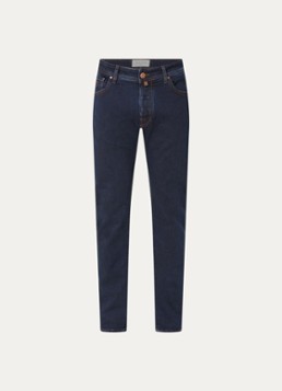 Jacob Cohën Heren Nick 100D slim fit jeans met donkere wassing in de kleur Indigo, maat: 33