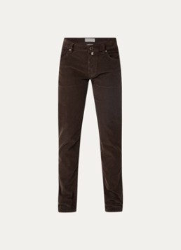 Jacob Cohën Heren Nick slim fit broek van corduroy in de kleur Bruin, maat: 36