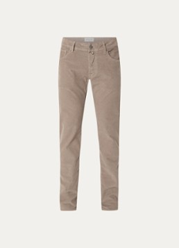 Jacob Cohën Heren Nick slim fit broek van corduroy in de kleur Grijs, maat: 31