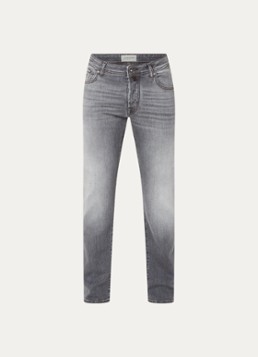 Jacob Cohën Heren Nick 600D slim fit jeans met gekleurde wassing in de kleur Grijs, maat: 33