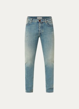 Jacob Cohën Heren Slim fit jeans met medium wassing in de kleur Indigo, maat: 31