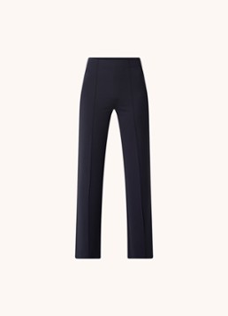 Josephine & Co Dames Parker high waist straight fit pantalon van jersey in de kleur Donkerblauw