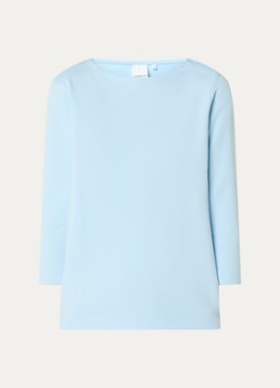 Josephine & Co Dames Jort longsleeve met boothals in de kleur Lichtblauw