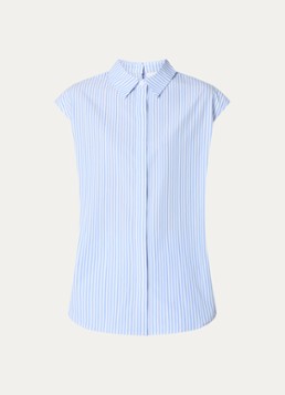 Josephine & Co Dames Brynn blouse met streepprint in de kleur Lichtblauw