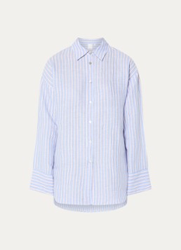 Josephine & Co Dames Brandy blouse met streepprint in de kleur Blauw