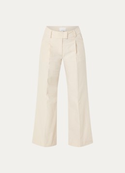 Josephine & Co Dames High waist wide fit pantalon met steekzakken in de kleur Beige