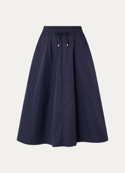 Josephine & Co Dames Cullen midi rok met trekkoord in de kleur Donkerblauw