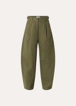 Josephine & Co Dames Clinton high waist balloon fit chino met steekzakken in de kleur Mosgroen
