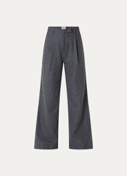 Josephine & Co Dames Clio high waist loose fit pantalon met gemêleerd dessin in de kleur Antraciet