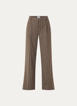Josephine & Co Dames Clio high waist wide fit pantalon met steekzakken in de kleur Bruin