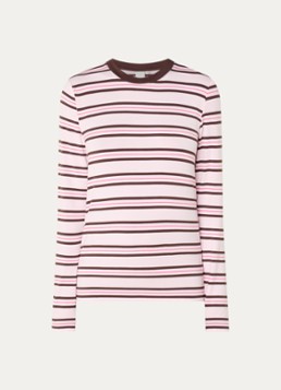 Josephine & Co Dames Cosimo longsleeve met streepprint in de kleur Lichtroze
