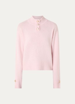 Josephine & Co Dames Grofgebreide trui in lamswolblend in de kleur Lichtroze