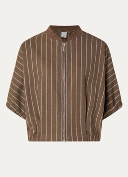 Josephine & Co Dames Benedict jack met streepprint in de kleur Bruin