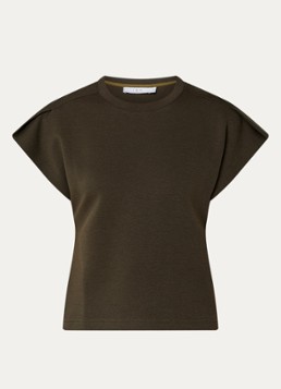 IRO Dames Mahani T-shirt met ronde hals in de kleur Khaki