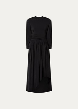 IRO Dames Glinda midi jurk met plooien in de kleur Zwart