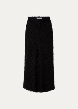 IRO Dames Samden midi rok met tweed-look en lurex in de kleur Zwart