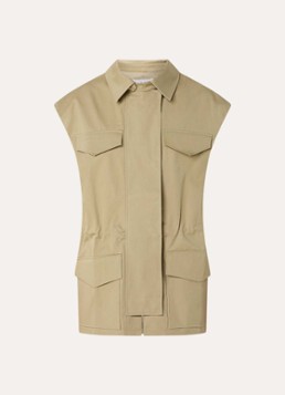 IRO Dames Iziel bodywarmer met borstzakken in de kleur Khaki