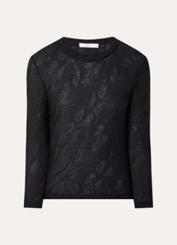 IRO Dames Gracelia longsleeve met structuur in de kleur Zwart