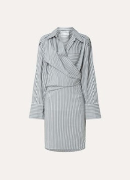 IRO Dames Lazul midi blousejurk met streepprint in de kleur Grijs