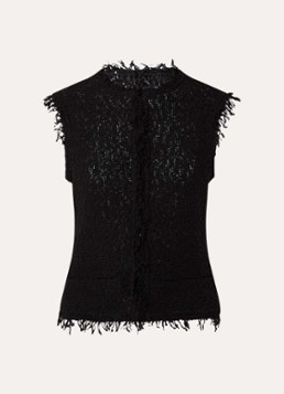 IRO Dames Shanny grofgebreid gilet in de kleur Zwart