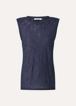 IRO Dames Horphee top met schoudervulling in de kleur Donkerblauw