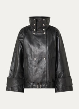 IRO Dames Rubis jack van lamsleer met ceintuur in de kleur Zwart