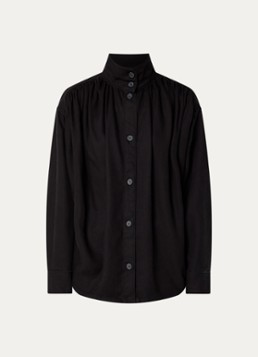 IRO Dames Fenyra blouse met opstaande kraag in de kleur Zwart