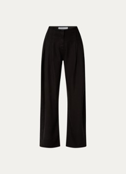 IRO Dames Flowy high waist loose fit jeans met plooidetail in de kleur Zwart