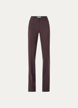 IRO Dames Bingo high waist bootcut fit pantalon in wolblend in de kleur Bordeauxrood