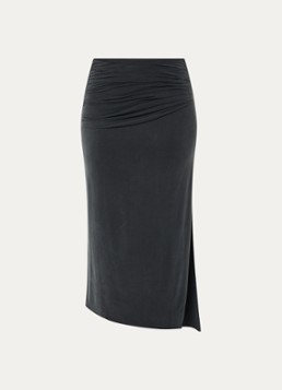 IRO Dames Emeraude midi rok met split in de kleur Donkergrijs