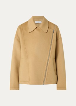 IRO Dames Jijy jack in wolblend met asymmetrische hals in de kleur Camel
